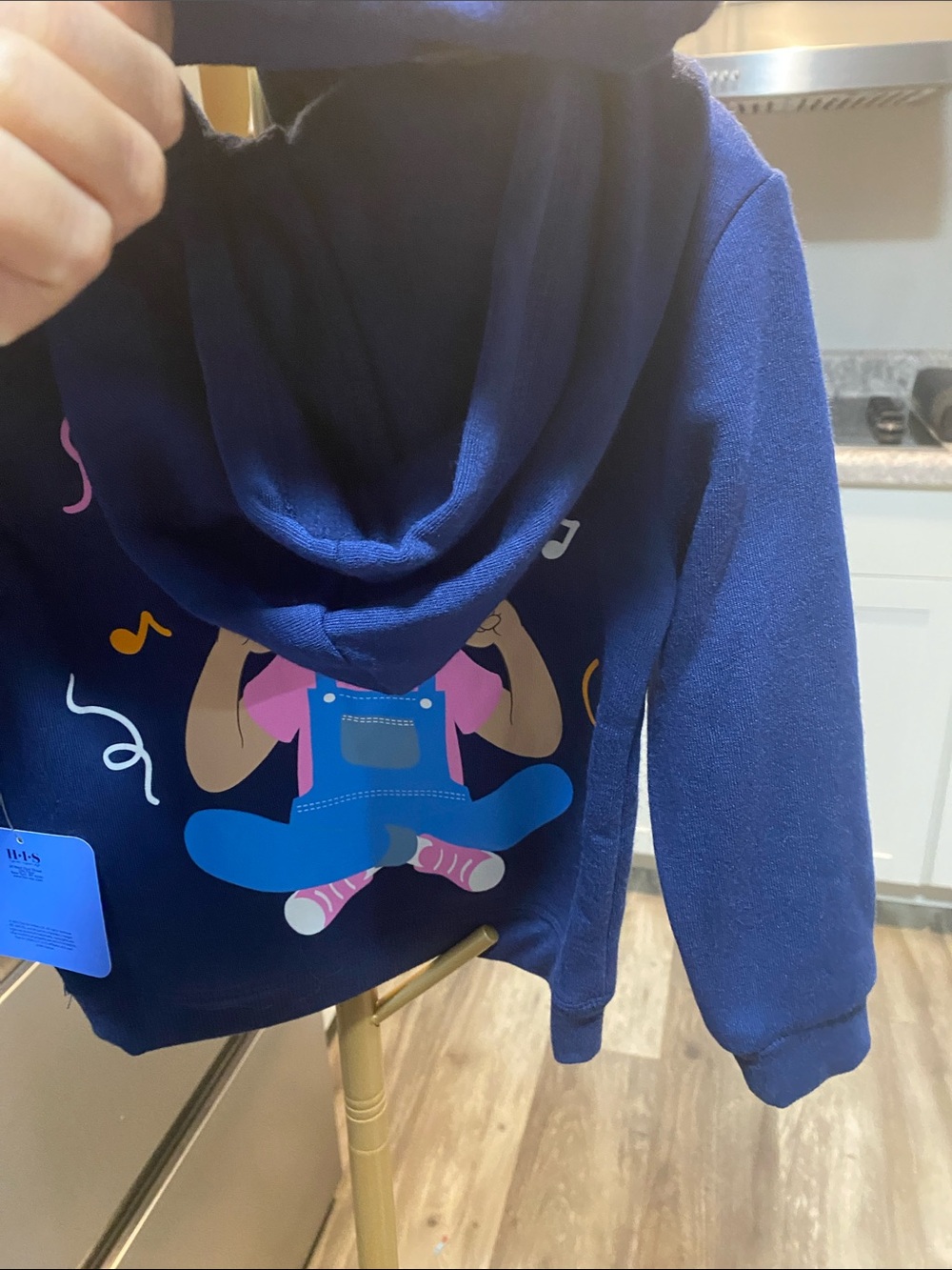 Rachel Navy Kids Hoodie & Sweatpants Set with Colorful Character Print unisex 3T - Picture 9 of 9